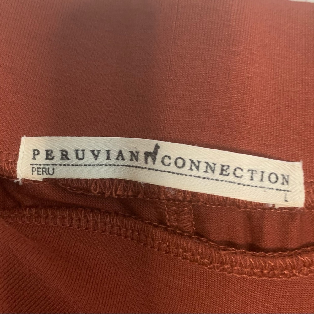Peruvian Connection | Twyla Rust Orange Crop Pants - image 4